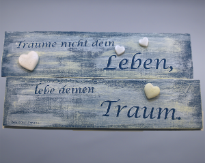 Spruchtafel Zweizeilig